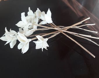 Set of 12 crepe paper flower
