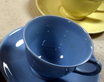 Vintage Lu Ray Pastels Taylor Smith &Taylor Tea Cup and Saucer Set, 2 Color Choices, Mid Century China, Collectible Tableware