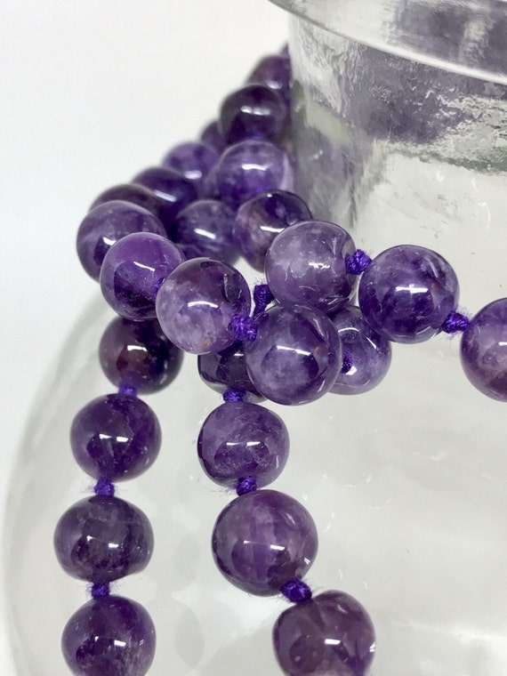 Amethyst Mala Beads, Crystal Mala Beads, Purple Mala, Crystal Prayer Beads, Amethyst Necklace, Meditation Beads, Purple Crystal Necklace