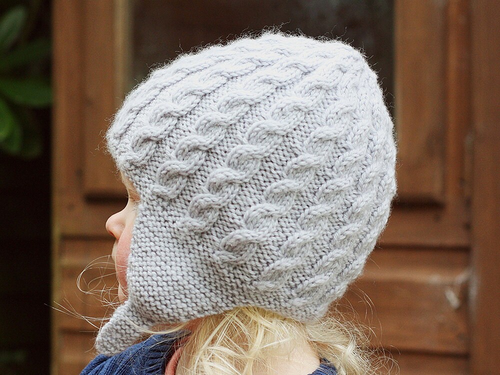 PDF Knitting Pattern Baby Hat Pattern Earflap Hat Pattern
