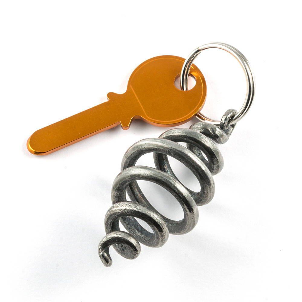 keychain out of wrought iron blacksmith made keychain