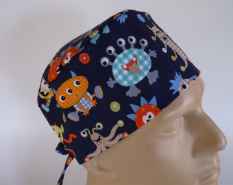 Monster Mash - Men's Surgical Scrub Hat with sweatband option, scrub cap, bakers hat,89-4900