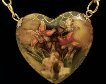 After Life Accessories Repurposed Vintage Heart Necklace