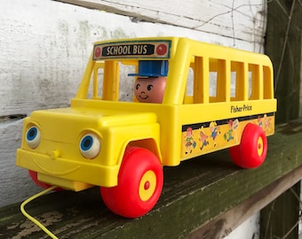 Fisher Price Little People School Bus Vintage 1984