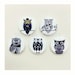 5 18mm Wooden Owl Buttons 2 Hole Flatback Sewing Craft UK SELLER SMALL Projects Knitting Crochet