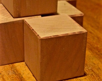 Slightly Smaller Cherry Blocks - 12 Wood Toys