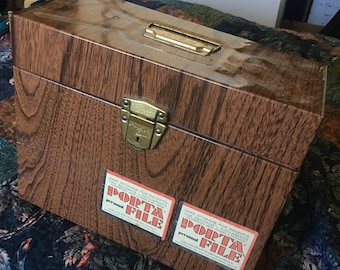 Vintage metal Portafile file box