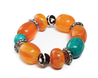 Handmade Amber Bead Bracelet