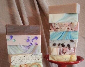 Soap Stack - Five 5 oz. Soaps for 30 Dollars, Inglenook Soaps, Handcrafted, Essential Oils, Fragrance Oils, Shea Butter