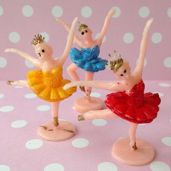 Items similar to 10 Vintage Ballerina Cake Toppers Ballet ...