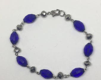 Cobalt Beaded Bracelet