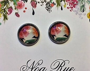 Oriental Garden 10mm Stud Earrings