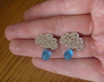 Fall and rain cloud: Earrings