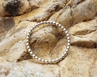 Beaded Sterling Silver Ring