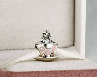 charm pandora disney alice tea cup charm pandora disney alice tea cup