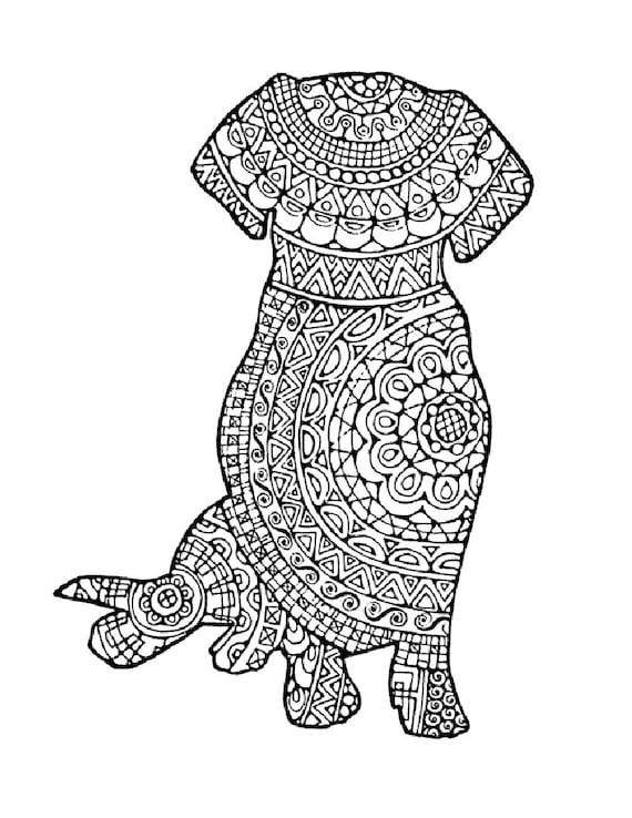 It is a photo of Peaceful Adult Coloring Page Dog It's just a graphic of Peaceful Adult Coloring Page Dog