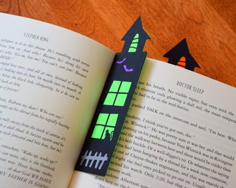 Set of 2 Halloween Haunted House Bookmarks