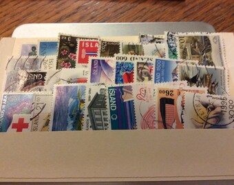 Used Island postage stamps