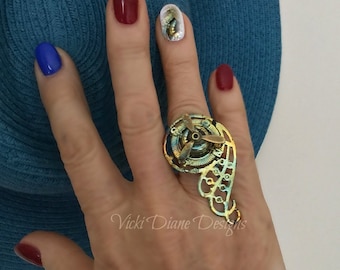 Steampunky funky ring