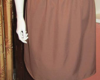 Size M 46"/48" Hip Taupe Kick Pleat Skirt - Plus Size