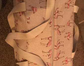 Flamingo overnight bag