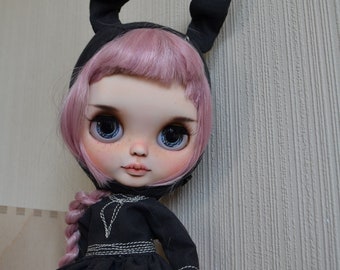 BlackBunny Bonnet for Blythe doll
