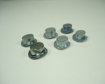 Set Of 6 Top Hat Monopoly Game Pieces
