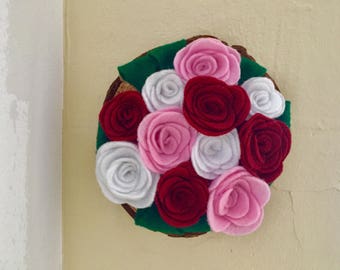 Rose Felt Wall Hang