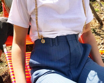 Chain suspender 70’s pants S