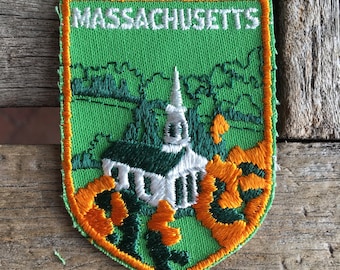 Massachusetts Vintage Souvenir Travel Patch from Voyager