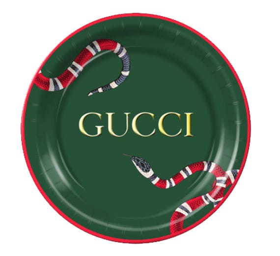 Gucci Snake Inspired Custom Plates or Cups.