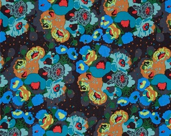 15074- Anna Maria Horner Mod Corsage Peonies in Swamp color- 1/2 yard