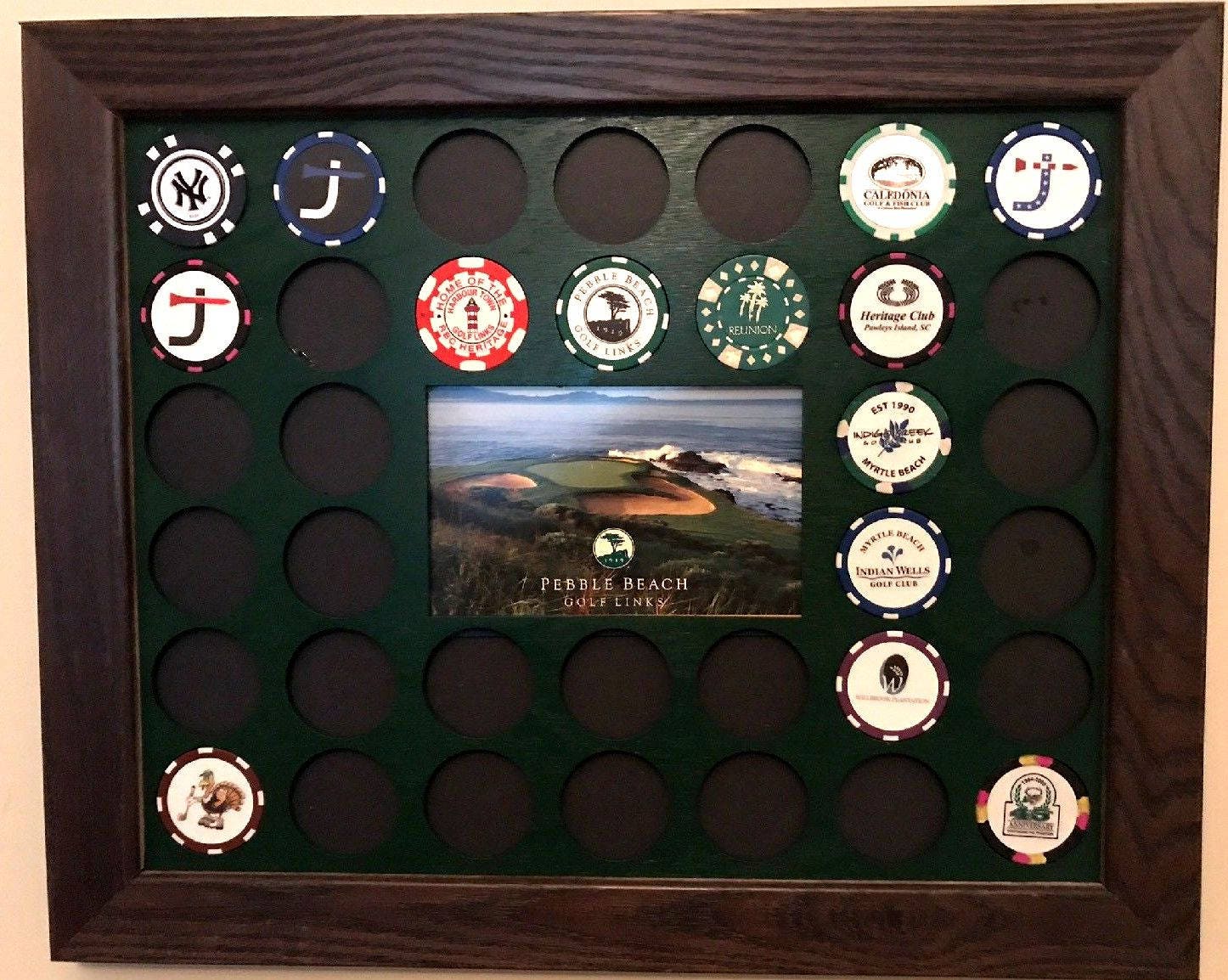 Custom Golf Ball Marker Display Frame Insert 36 holes fits