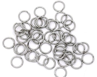 150 7 mm x 0.7 mm silver jump rings