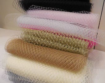 Bridal Wedding birdcage veiling Millinery hat veil net various colours is for sale. Sold by Per Meter