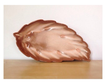 Ceramic Frankoma Leaf Dish