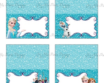 Printable Frozen Tent Cards: Digital Download - Set of 4 Tent/Buffet Cards