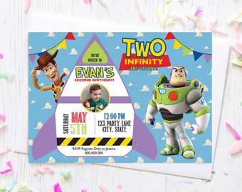Toy Story Second Birthday Invitation | Two Infinity and Beyond
