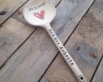 Handmade ceramic personalised 'love' spoon