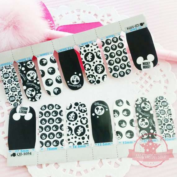Mickey Mouse one set of Full Nail polish strips wraps stickers