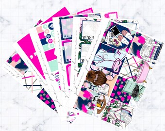 Sunday Bunday Sticker Kit (Glam Planner Stickers for Erin Condren Life Planner)