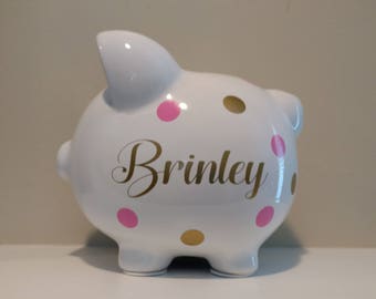 Personalized Piggy Bank.Custom Piggy Bank.Baby Shower Gift.Piggy Bank.Girl Piggy Bank.Boy Piggy Bank.Girl Bank.Boy Bank.Newborn Gift.Nursery