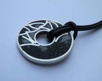 Pendant sterling silver forged