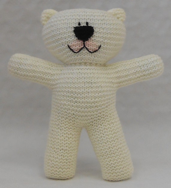 Easy To Knit Teddy Bear PDF Pattern suitable for beginner