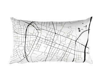 Fayetteville Pillow, Fayetteville Decor, Fayetteville Cushion, Fayetteville Throw Pillow, Gift, Fayetteville NC Map, Fayetteville Art, Throw
