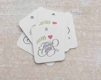 10 handmade gift tag "Thank you"