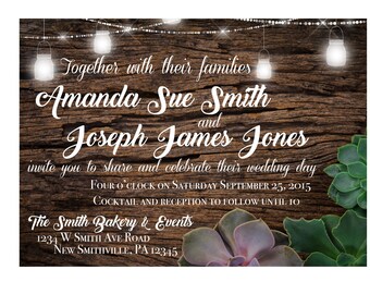 Rustic Wedding Invitation Package