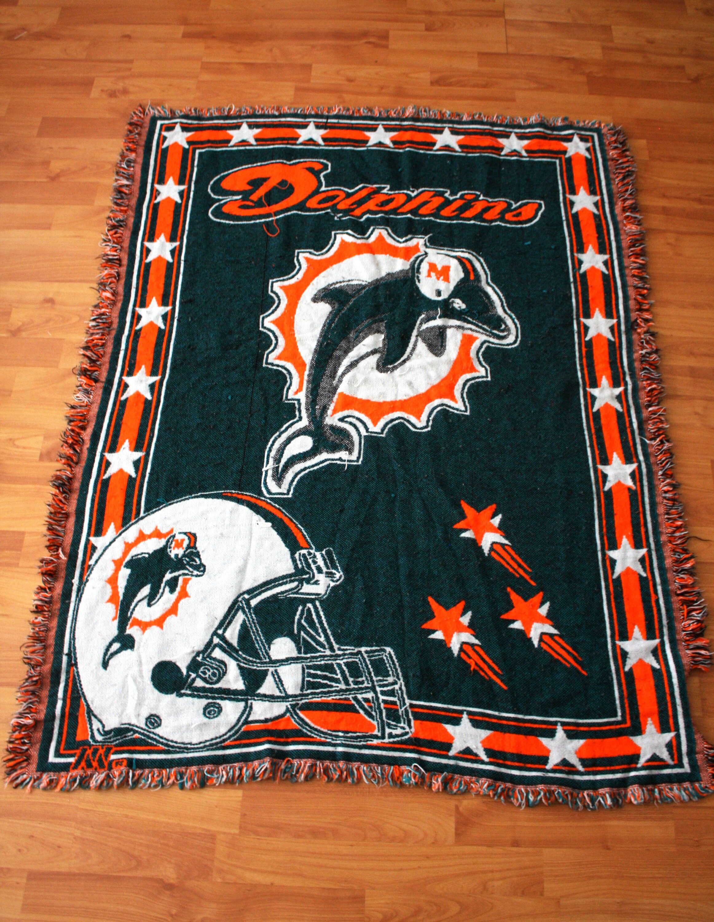 Vintage Miami Dolphins Throw Blanket. Retro 90s Miami Dolphins NFL ... Vintage Miami Dolphins Throw Blanket. Retro 90s Miami Dolphins NFL ...