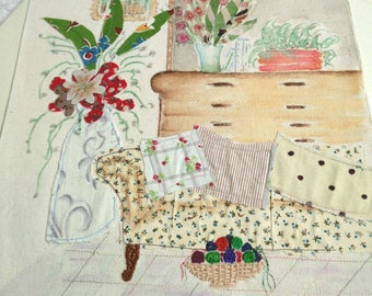 Living Room, Print, Art Print, Mixed Media, Print of Collage, Wall Art, Illustration Print