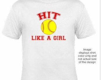 Hit Like A Girl Youth Softball Tee